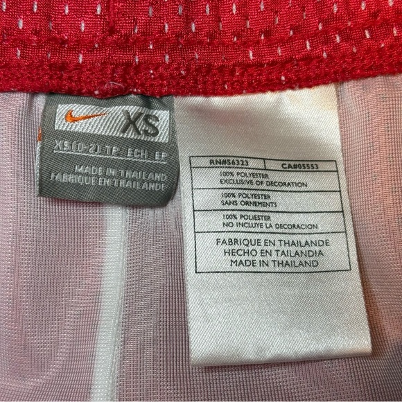 Nike Shorts Womens Extra Small Red Dri Fit Mesh Athletic Jogging Y2K Swoosh EUC - Picture 7 of 9